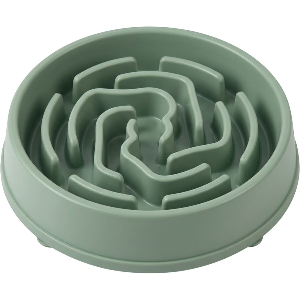 Honev Slow Feeder Dog Bowl 700 ml Sage with Raised Ridges - Product view