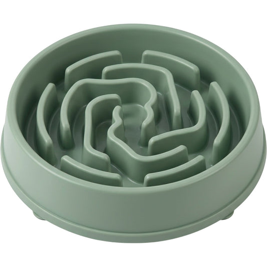 Honev Slow Feeder Dog Bowl 700 ml Sage with Raised Ridges - Product view