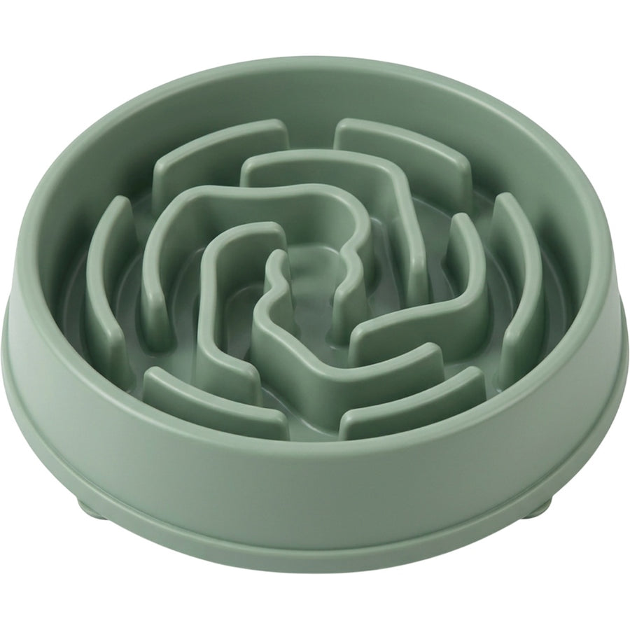 Honev Slow Feeder Dog Bowl 700 ml Sage with Raised Ridges