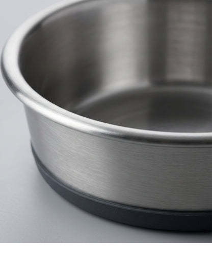 Honev Stainless Steel Dog Bowl 900 ml with Silicone Base Charcoal - Detail view