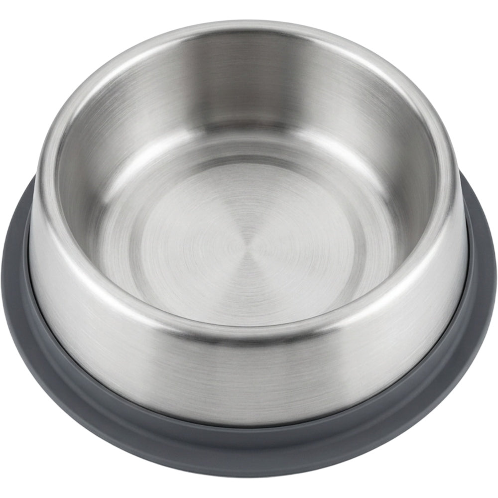 Honev Stainless Steel Dog Bowl 900 ml with Silicone Base Charcoal - Product view
