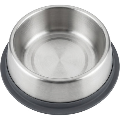 Honev Stainless Steel Dog Bowl 900 ml with Silicone Base Charcoal - Product view