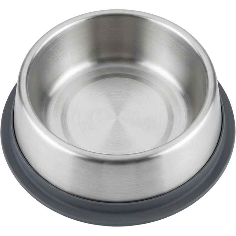 Honev Stainless Steel Dog Bowl 900 ml with Silicone Base Charcoal